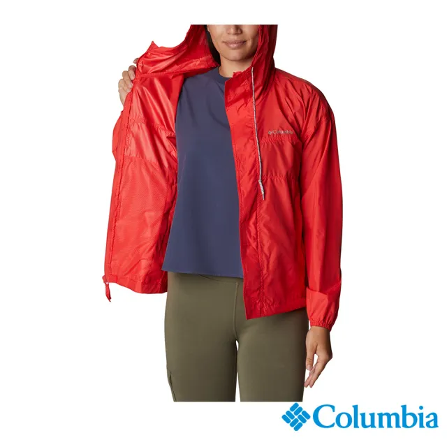 【Columbia 哥倫比亞 官方旗艦】女款- Omni-Shade UPF40防曬風衣-紅色(UWR74490RD / 2022年春夏商品)