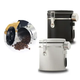 【ANTIAN】304不鏽鋼咖啡豆密封罐 保鮮罐 儲物罐 1.8L 附勺子