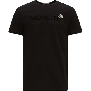 【MONCLER】男款 胸前文字&品牌LOGO 短袖T恤-黑色(S號、M號、L號、XL號、XXL號)