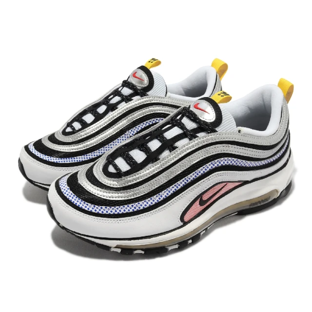 NIKE 耐吉 休閒鞋 Air Max 97 男鞋 女鞋 白 黑 銀 粉紅 氣墊 點點 科幻動漫 子彈列車(DX6057-001)