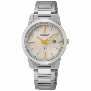 【SEIKO 精工】LUKIA 自信魅力太陽能女錶-金x銀/31mm 雙12限定(SUT413J1/V137-0DK0KS)