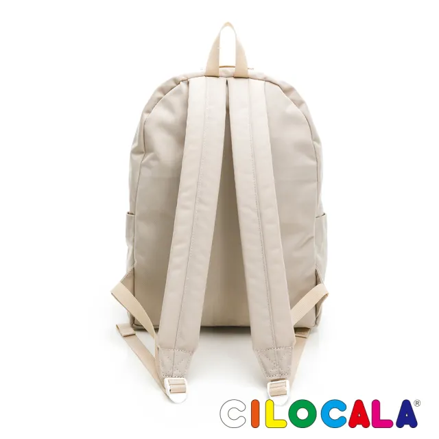 【CILOCALA】亮彩尼龍防潑水後背包-中大包(米色)
