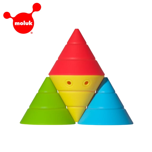 【瑞士 Moluk】Hix 創意三角疊疊樂(固齒器/抓握訓練/手抓球/幼兒玩具/益智玩具)