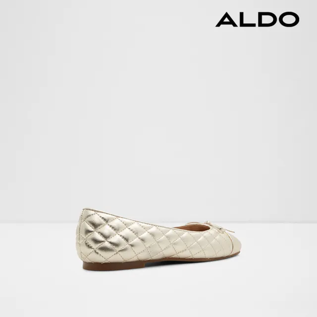 【ALDO】BRAYLYNN-菱格紋芭蕾舞平底鞋-女鞋(金色)