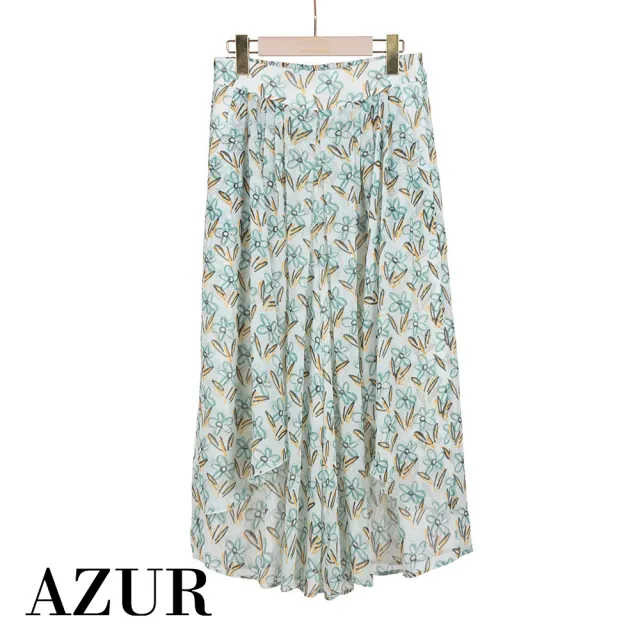 【AZUR】花瓣層次感剪裁線條花寬褲裙