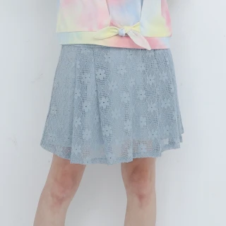 【PINK NEW GIRL】素雅鏤空蕾絲雕花短褲裙 I4601RD(2色)