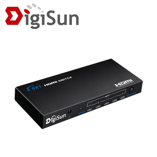 【DigiSun 得揚】VH751 4K2K HDMI 五進一出切換器