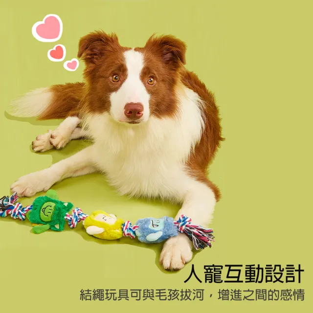 【美好寵商】Petsville派思維 糖心小串結繩耐咬寵物玩具(狗狗玩具 耐咬玩具 磨牙玩具)