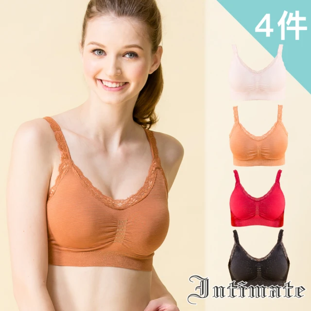 Intimate 內著 4件組 絲光亮澤運動內衣(S-XL)