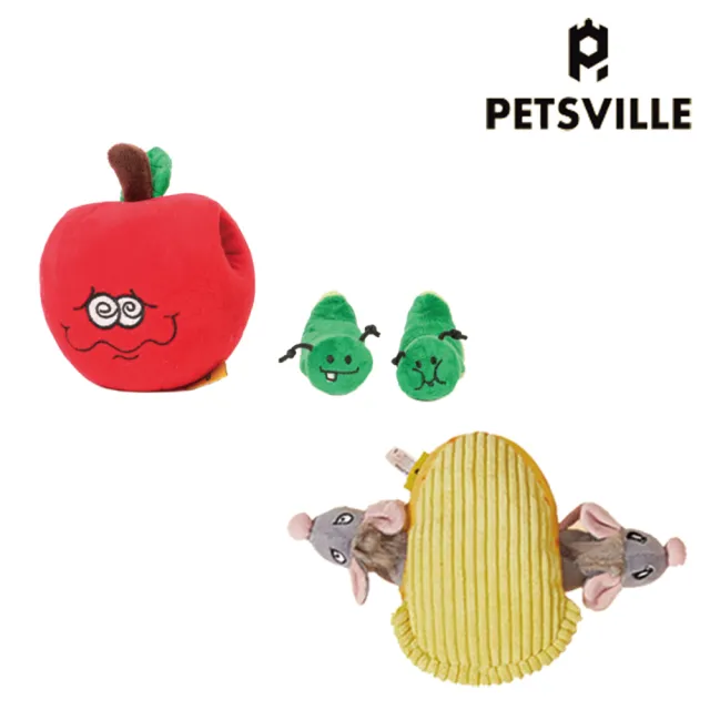【美好寵商】Petsville派思維 鼠芝士蟲果果藏食益智寵物玩具(狗狗玩具 發聲玩具 藏食玩具)