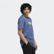 【adidas 愛迪達】運動服 短袖上衣 男上衣 短T 藍 M OPTI LINEAR T(IB9418)