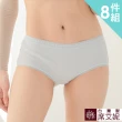 【SHIANEY 席艾妮】8件組 台灣製 中大尺碼 棉質貼身三角內褲 彈力佳