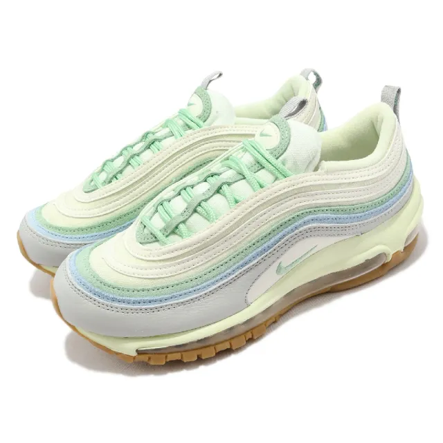 【NIKE 耐吉】休閒鞋 Wmns Air Max 97 女鞋 米黃 灰 藍綠 子彈鞋 氣墊 復古 經典(DX5766-131)