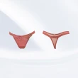 【Swear 思薇爾】撩波芙蓉光影系列M-XL蕾絲低腰丁字褲(果乾紅)