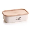 【SABU HIROMORI】日本製MUKAVA LOUNAS抗菌保鮮便當盒 520ml +MOOD手提束口便當袋 2件組(可微波、可洗碗機)