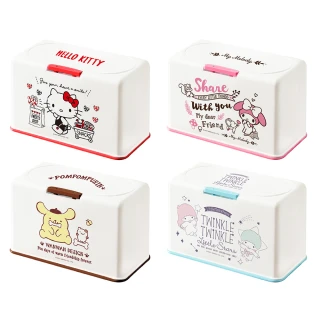【收納王妃】Sanrio 三麗鷗 口罩收納盒 衛生紙盒 濕紙巾盒  塑膠收納(20.5x10.5x13cm)