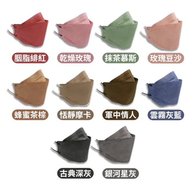 【勁赫】KF94 莫蘭迪 醫用口罩2盒組 10片/盒(醫療級 魚型 4D 立體 韓版 成人)