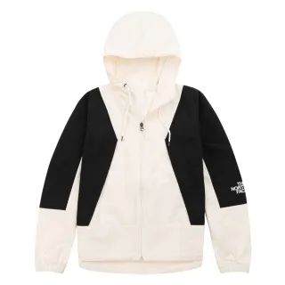 【The North Face 官方旗艦】北面女款米白色防風防潑水寬鬆連帽外套｜5K16N3N