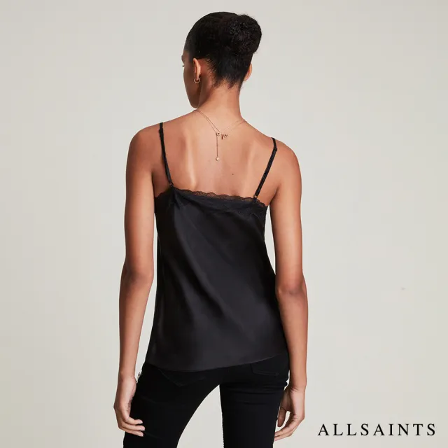 【ALLSAINTS】LEXI 低調柔軟真絲蕾絲無袖背心(常規版型)