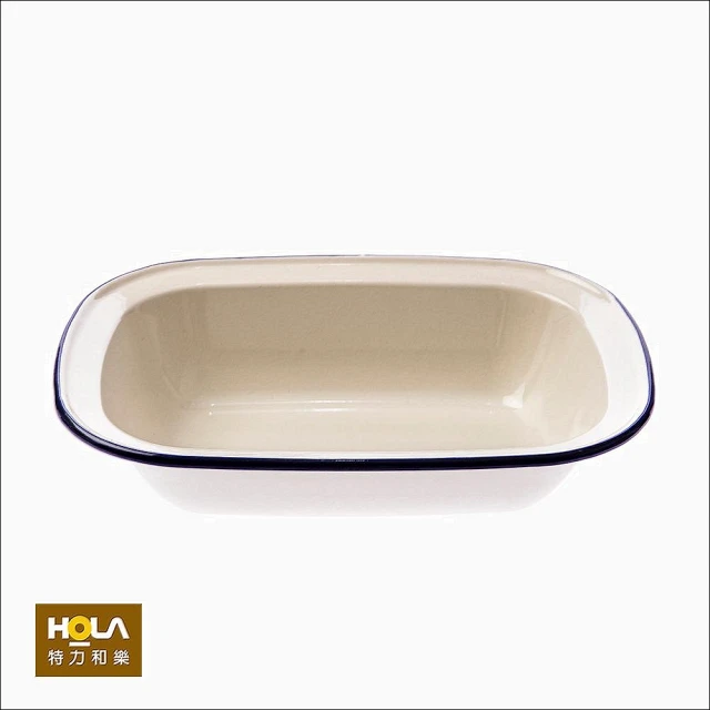 【HOLA】澳洲ENAMEL手工方形烤盤1000ML-藍