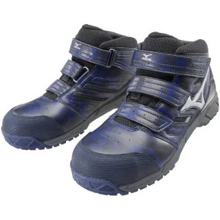 【MIZUNO 美津濃】F1GA213014(LS MID 輕量中筒系列 黏扣  寬楦  塑鋼 防護鞋 工作鞋)