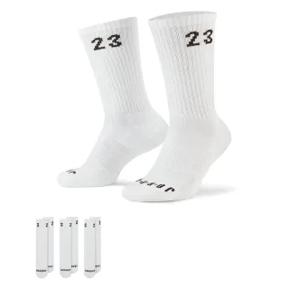 【NIKE 耐吉】襪子 中筒襪 運動襪 3雙組 U J ESSENTIAL CREW 144 白 DA5718-100
