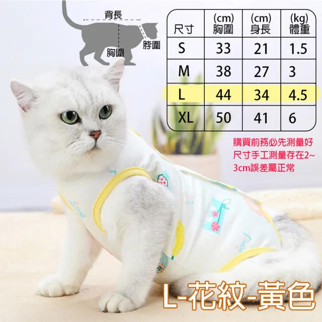 【LIKE PET】寵物貓咪絕育衣(貓咪防舔衣 結紮 術後衣服 防舔絕育服)