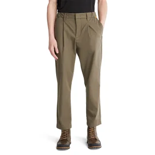 【Timberland】男款軍綠色智能恆溫寬版九分褲(A5V3SA58)