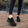 【SPRING】撞色運動鞋/超輕量撞色飛織襪套設計休閒運動鞋-男鞋(黑)