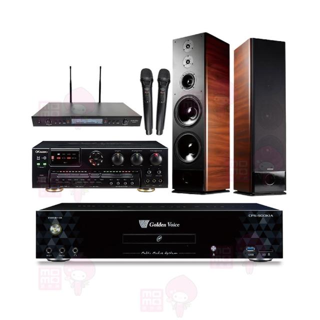 【金嗓】CPX-900 K1A+AK-7+SR-889PRO+K-105(4TB點歌機+擴大機+無線麥克風+卡拉OK喇叭)