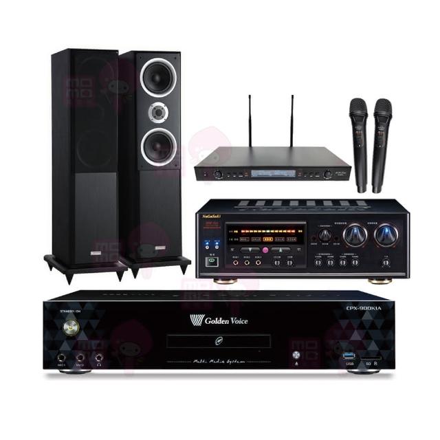 【金嗓】CPX-900 K1A+DSP-A1II+SR-889PRO+Polestar W-260(4TB點歌機+擴大機+無線麥克風+喇叭)