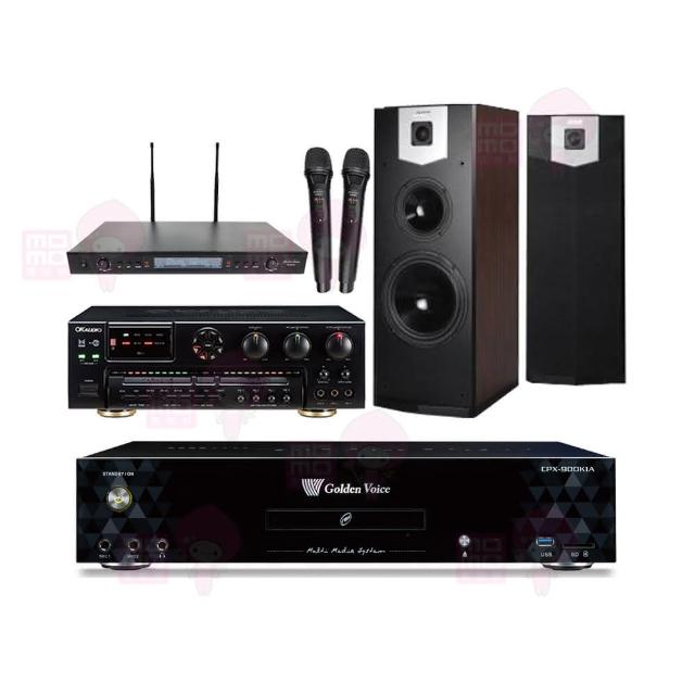 【金嗓】CPX-900 K1A+AK-7+SR-889PRO+SUGAR SK-500V(4TB點歌機+擴大機+無線麥克風+卡拉OK喇叭)