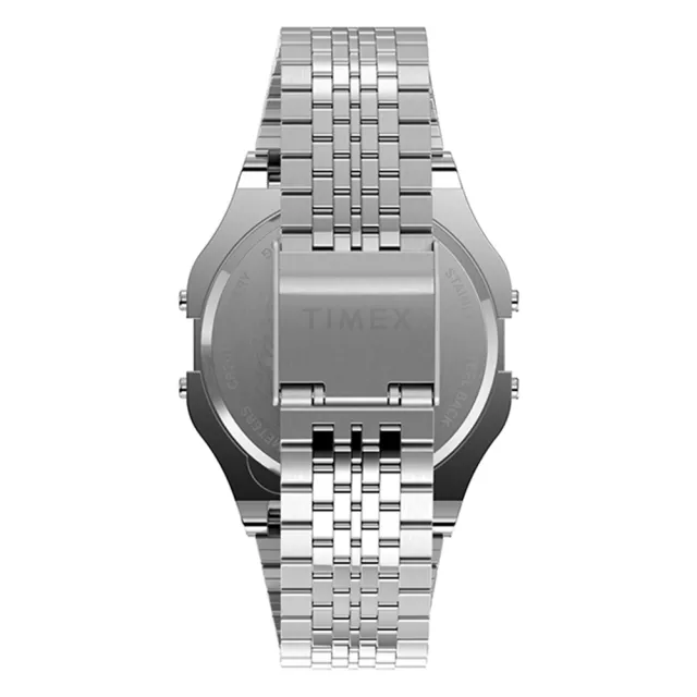 【TIMEX】天美時 x T80 x Space Invaders 限量聯名電子錶(銀 TXTW2V30000)