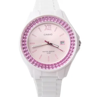 【CASIO 卡西歐】CASIO手錶 甜美水鑽手錶(LX-500H-4EVDF)