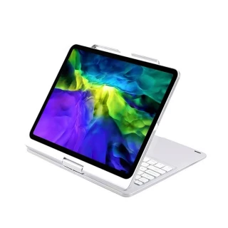 【Bill case】iPad Pro 12.9吋 平板相容 多功藍牙鍵盤保護殼-鈦銀(BSMI NCC雙認證 1年保固)
