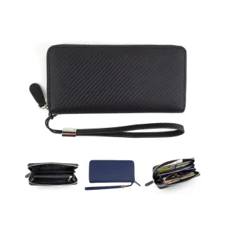 【玩皮工坊】碳纖維牛皮12卡位 LH684 男士長夾(兩色可選)