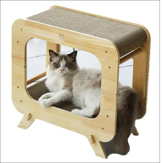 【喵仙兒】方形貓電視機造型貓抓窩-附替芯X2