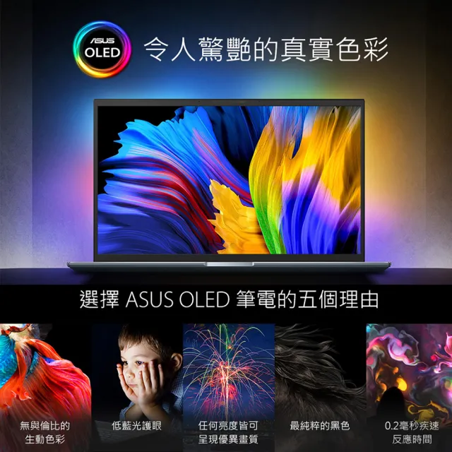 【ASUS 華碩】16吋i7 RTX3070Ti效能筆電(Vivobook Pro X N7601ZW/i7-12700H/32G/1TB/W11/4K OLED)