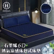 【Hilton 希爾頓】湛藍之夜6D石墨烯可水洗透氣床包式/加大(床墊/床包)