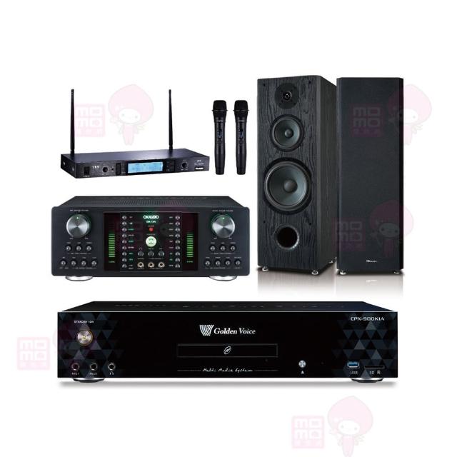 【金嗓】CPX-900 K1A+DB-7AN+TR-5600+FNSD OK-901B(4TB點歌機+擴大機+無線麥克風+落地式喇叭)