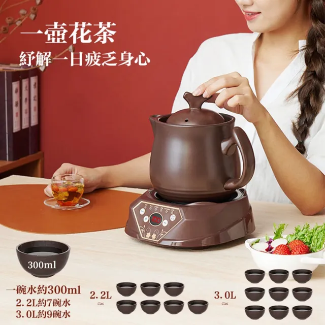 【tounichi 東日】多功能陶瓷養生壺煎藥壺(養生壺/煮茶壺/電熱壺/花茶壺/燉煮壺)