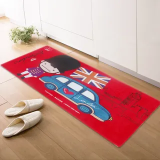 【DTW】英倫風升級加大加寬長版地墊50x130cm(2片任選)