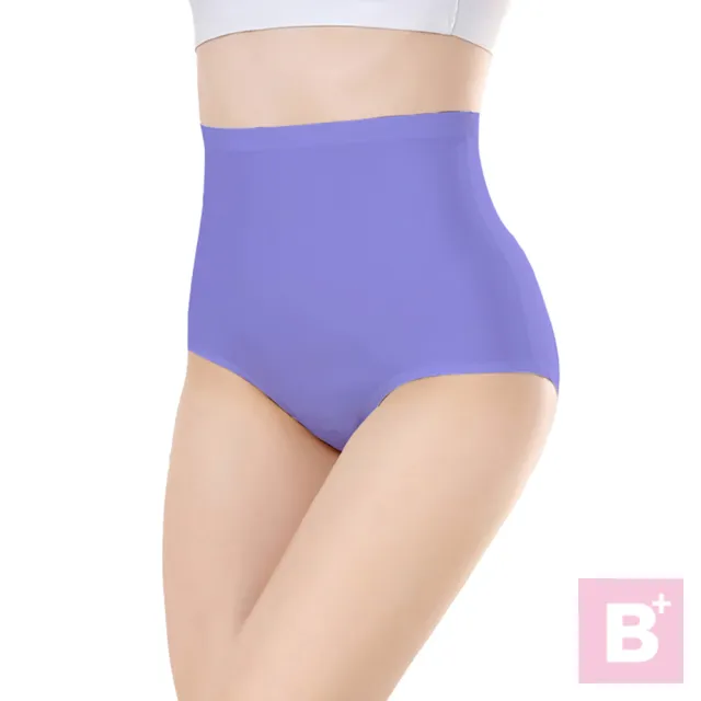 【B+ 大尺碼專家】3件組-現貨-大尺碼-女-高腰-無痕-冰絲內褲-6色混搭(0303071)