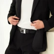 【金安德森】雅致型男穿針式皮帶 時尚銀KA-7012-E(亮銀)
