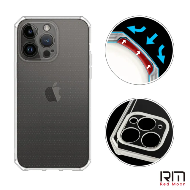 【RedMoon】APPLE iPhone 14 Pro Max 6.7吋 穿山甲鏡頭全包式魔方防摔手機殼(i14ProMax)