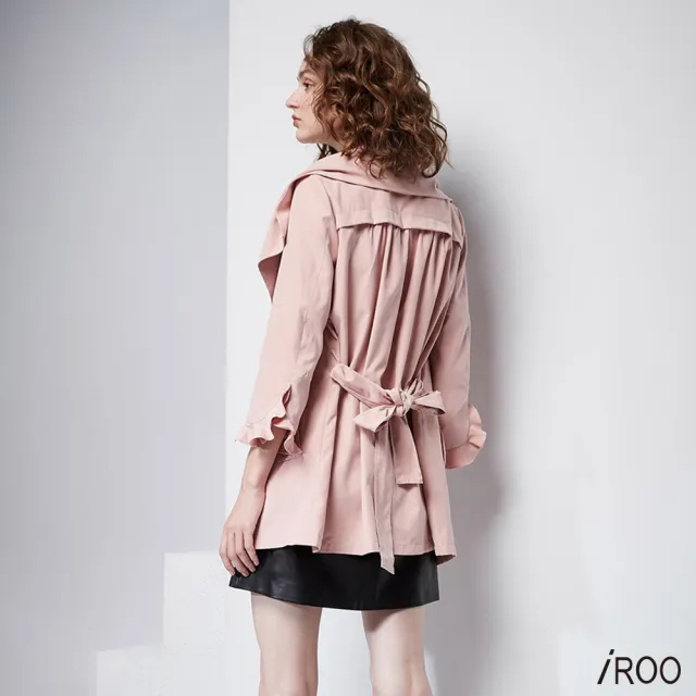 【iROO】不規則翻領女人時尚長袖外套
