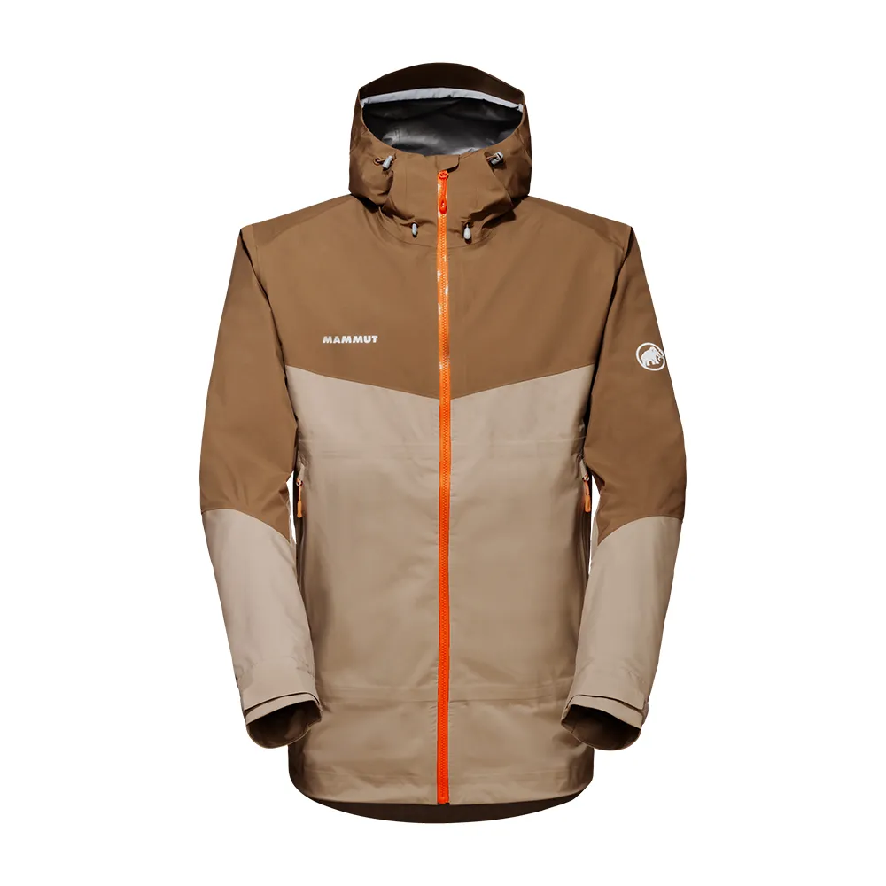 【Mammut 長毛象】Convey Tour HS Hooded Jkt 防風防水連帽外套 野生棕/深沙褐 男款 #1010-27841(歐洲尺碼)