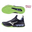 【MIZUNO 美津濃】休閒鞋 男鞋 運動鞋 排球鞋 WAVE LUMINOUS 2 黑紫 V1GA212011