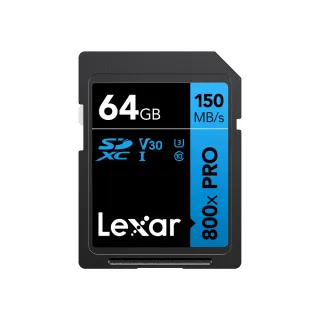 【Lexar 雷克沙】Professional 800x PRO SDXC UHS-I 64G記憶卡