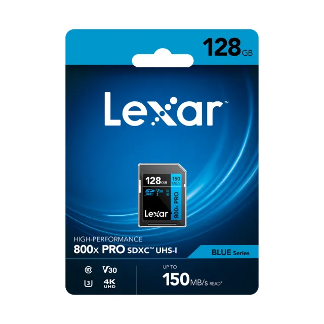 【Lexar 雷克沙】Professional 800x PRO SDXC UHS-I 128G記憶卡